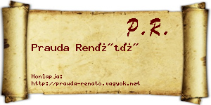 Prauda Renátó névjegykártya